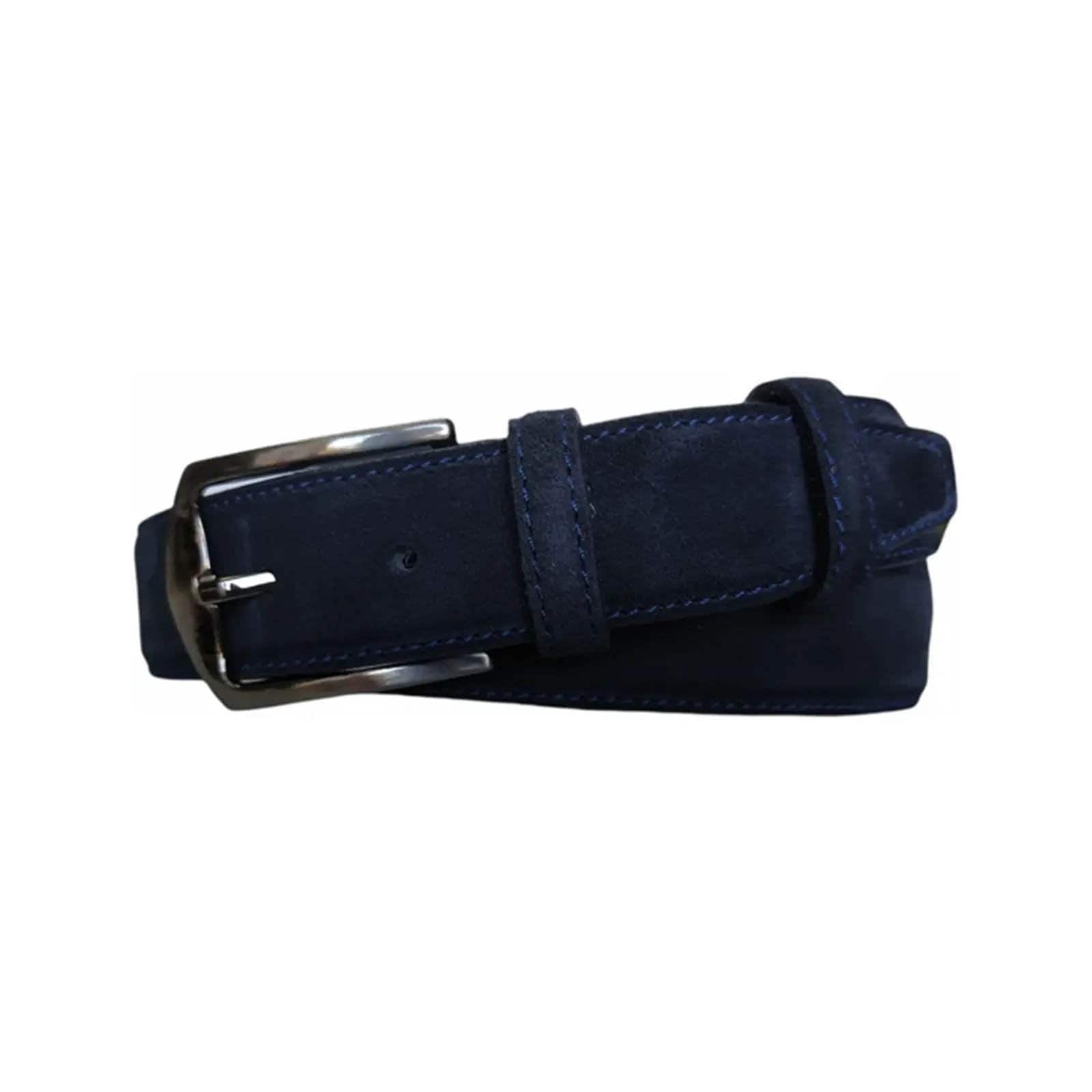 Ceinture Sport Sur Mesure Tailored Sportsman – Bleu Marin Avec Contraste Argent (Neuf, Défaut Mineur Possible)