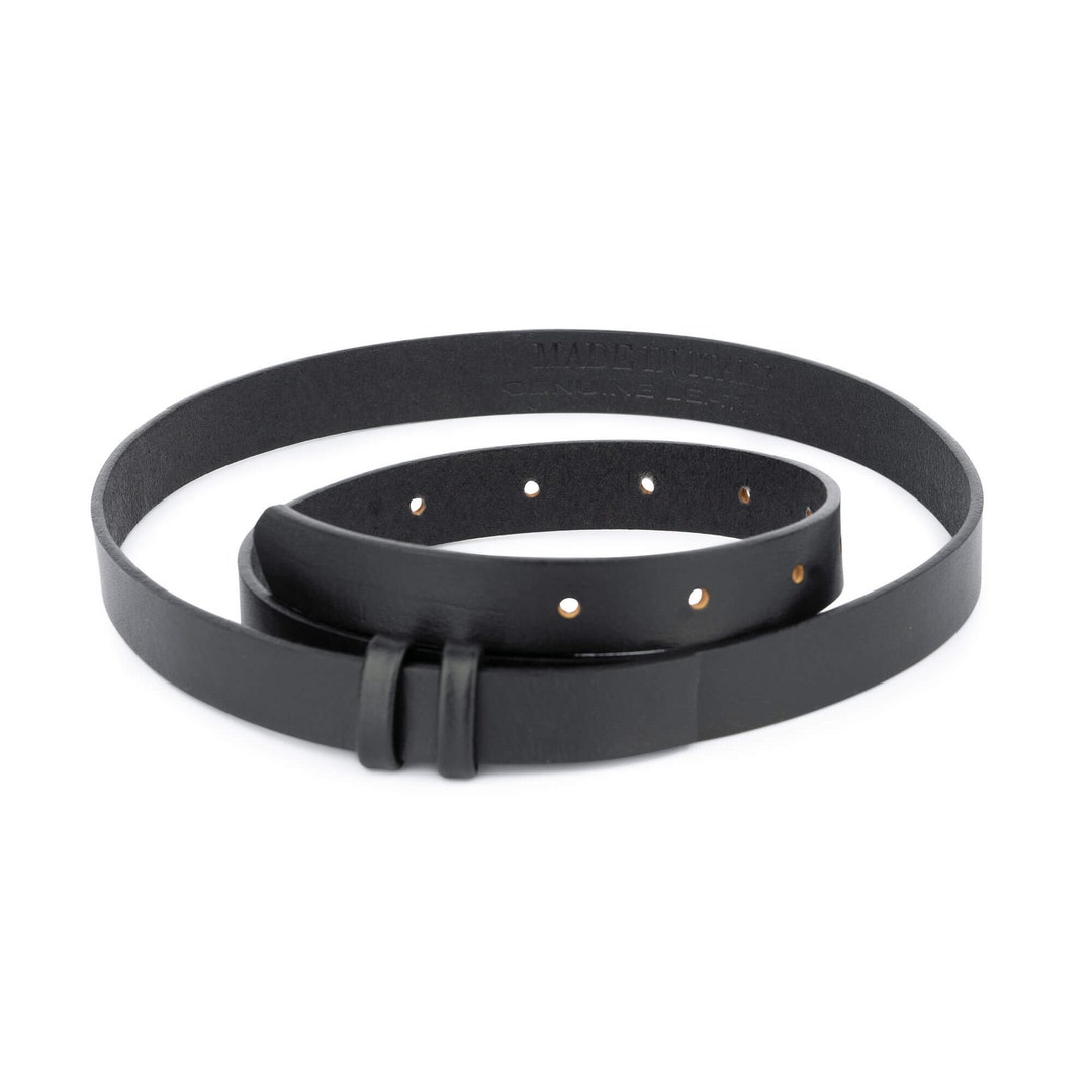 Thin Belt Leather Strap 20 Mm Leather Belt Straps Belt Etsy