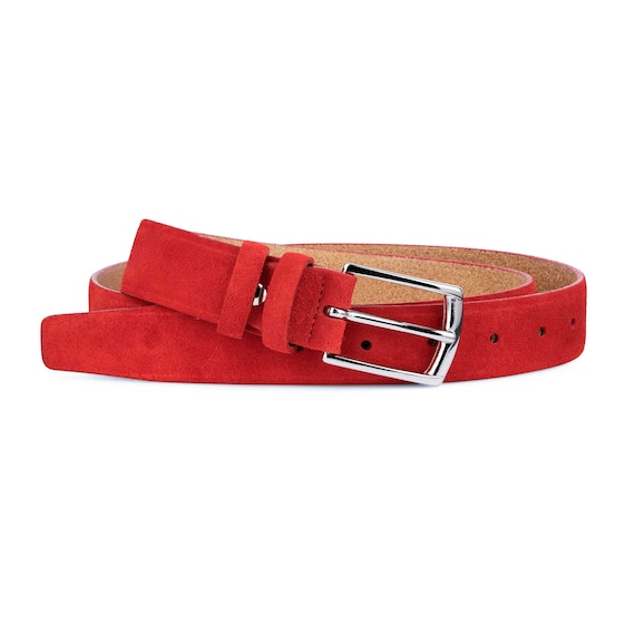 Red suede belt Mens belts 1 18 Red suede belt Mens belts 1 18