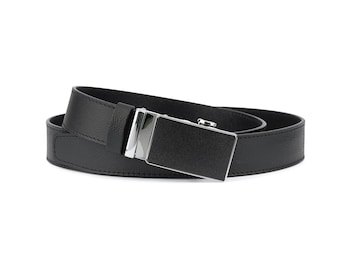 Ceintures sans trous Boucle coulissante ceinture homme ceinture cuir Ratchet ceinture cuir noir cuir galets cuir galet ceinture réglable pour hommes