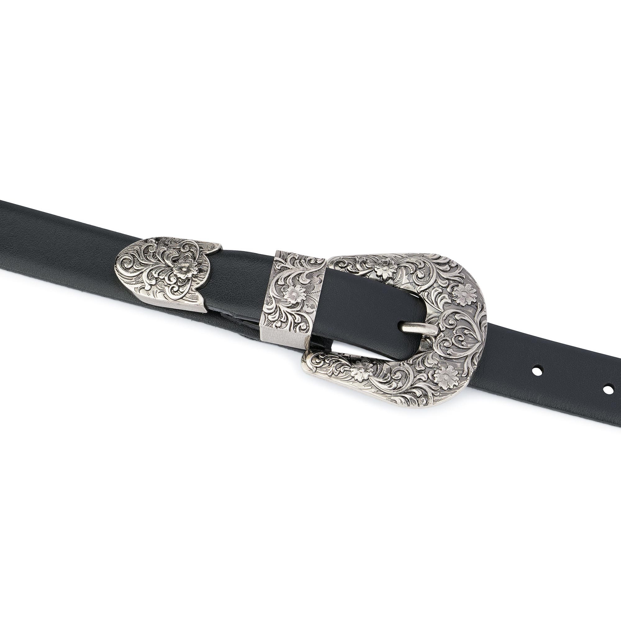 Western Belt Mens Womens Genuine Leather Belt 1 Inch 2.5 Cm