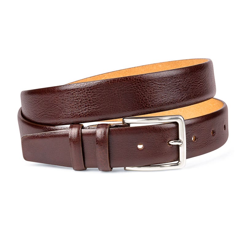 Cognac Brown Leather Belt Mens Belts Italian calfskin Classic | Etsy