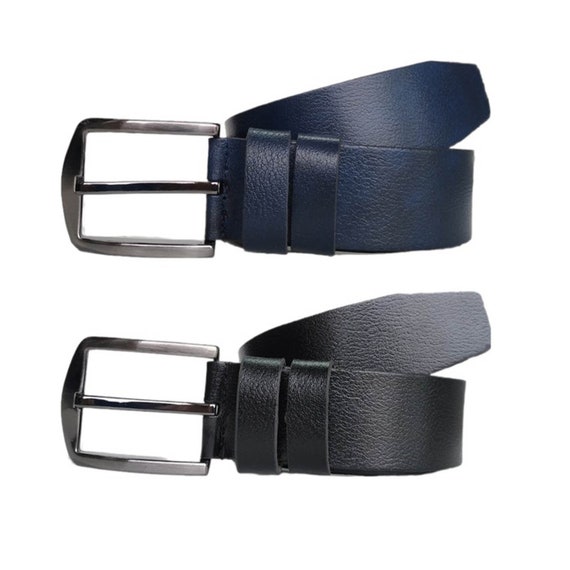 Cintura Da Uomo Per Jeans Cintura In Vera Pelle Nera Con Fibbia Di Montone Cintura Larga E Spessa Da Uomo Per Pantaloni Con Fibbia In Argento 4,0 Cm - Italia - Foto 11