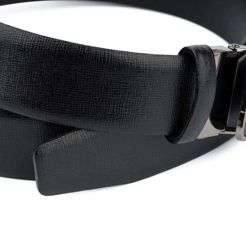 Black Belt Black Buckle Black Leather Belt Saffiano Mens Belts Etsy UK