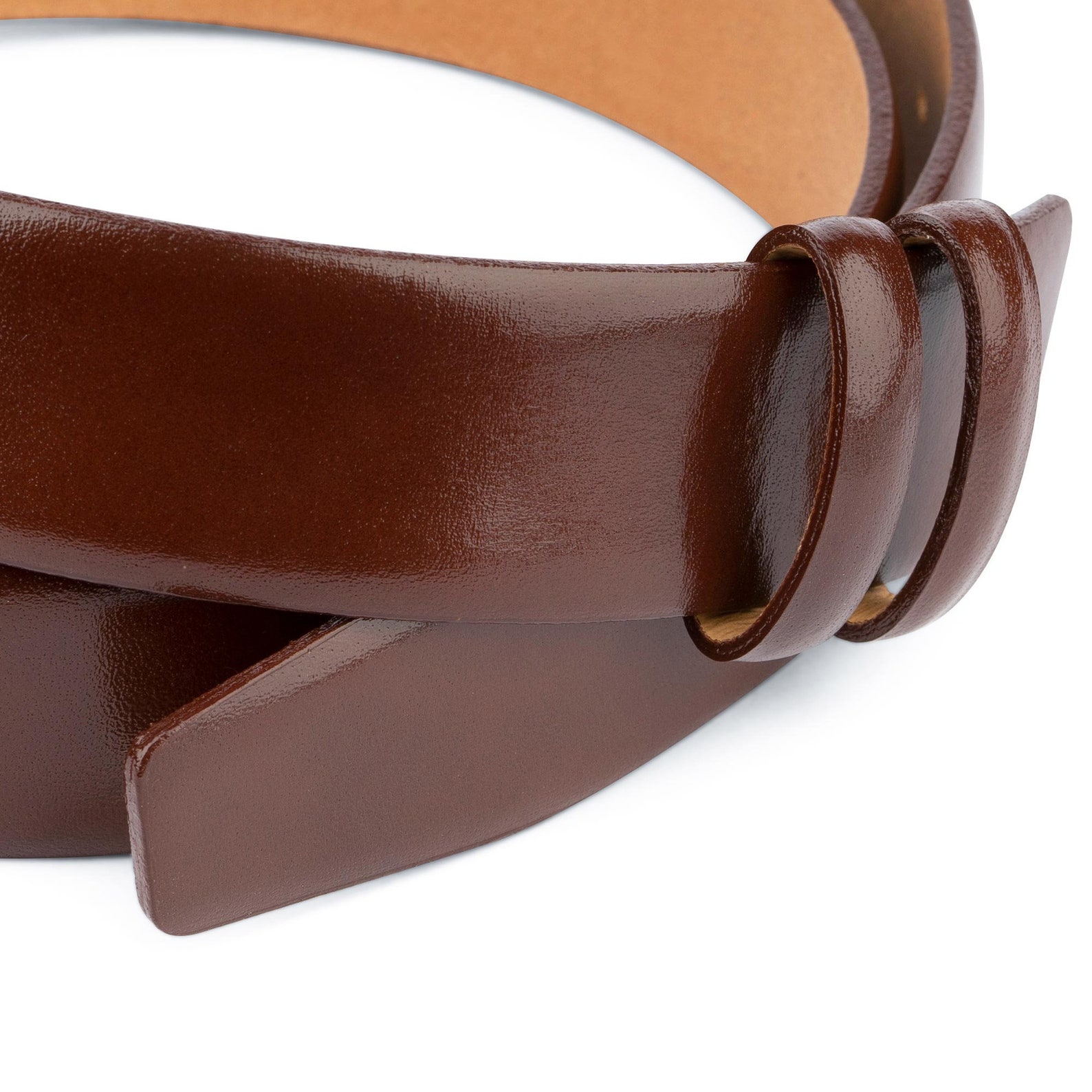 Brown Leather Belt With No Buckle Mens Belts for Buckles Etsy