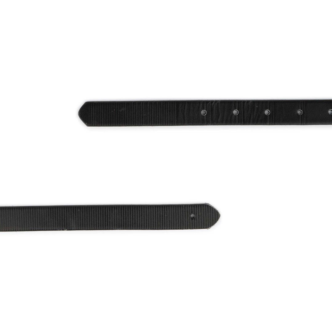 Line Set Strap Thin Black Leather Strap for Belt With Vertical Lines Adjustable ...
