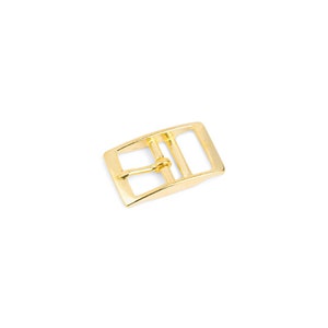 Solid Brass Buckle - Center Bar Belt Buckle 17 Mm - 5-8 inch Gold Belt Buckle Replacement - Dog Collar Buckle - Golden Bag Buckle