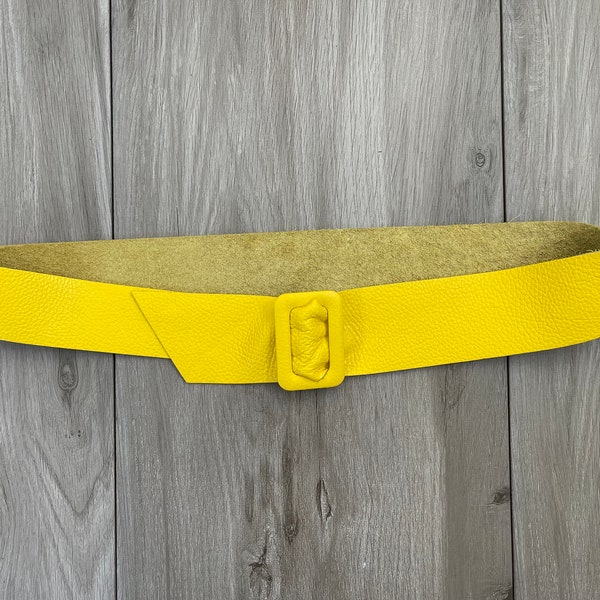 Womens Yellow Belt Etsy