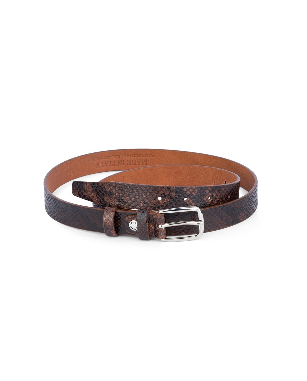 35 BELT LEATHER TOCHIGI 柄ベルト スネークスキン BOBS BUFFALO (トチギレザー 栃木レザーベルト ベルト35) 小物
