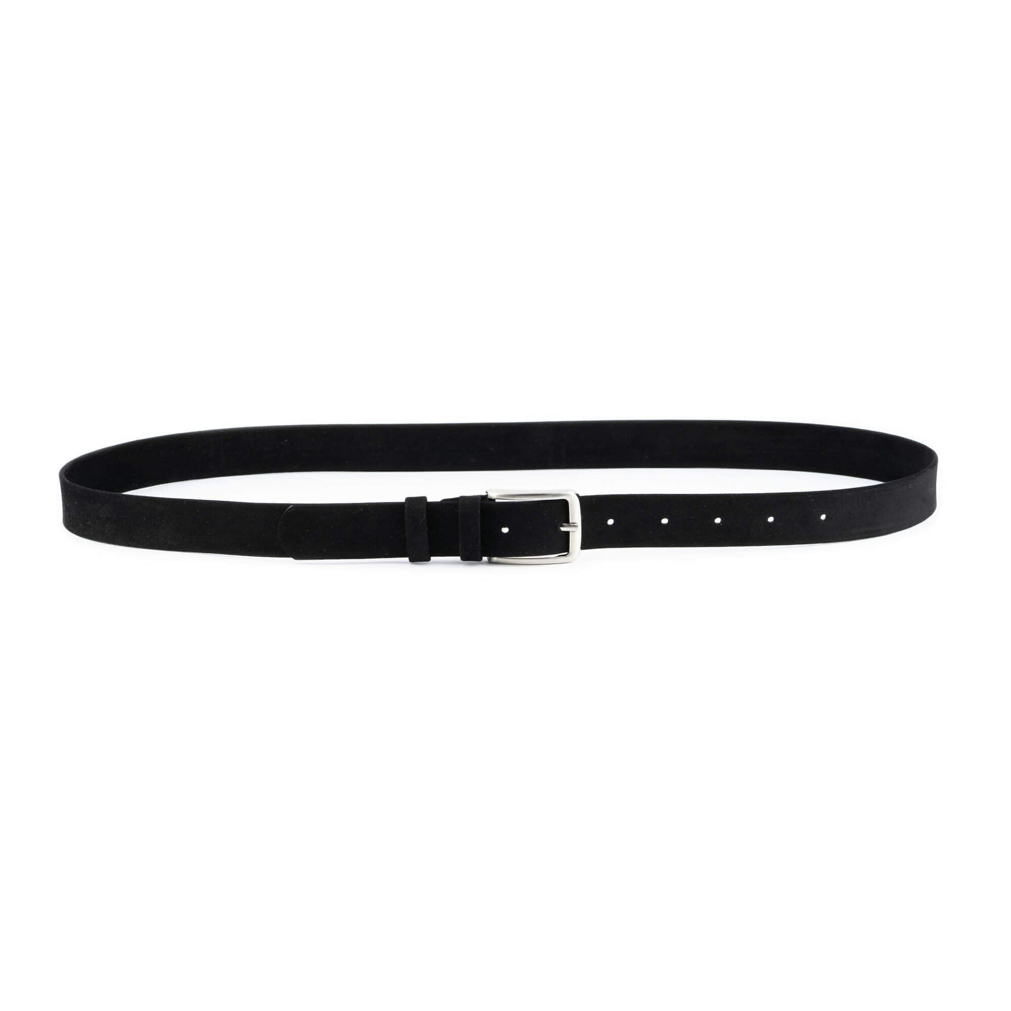 Black Velvet Belt with Silver Accent ICGSUQR Women Vintage Velvet 2In Wide Waist Belts For  main image 3