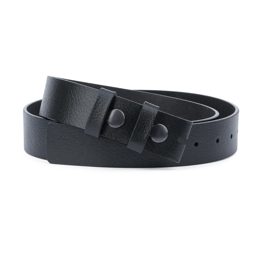 Belt Without Buckle Mens Leather Belt Belt for Removable Buckle Black Leather Belt Strap