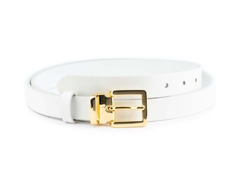 Womens Belt Buckles Gold, White Belt, Leather Belt, Heart  display picture 1
