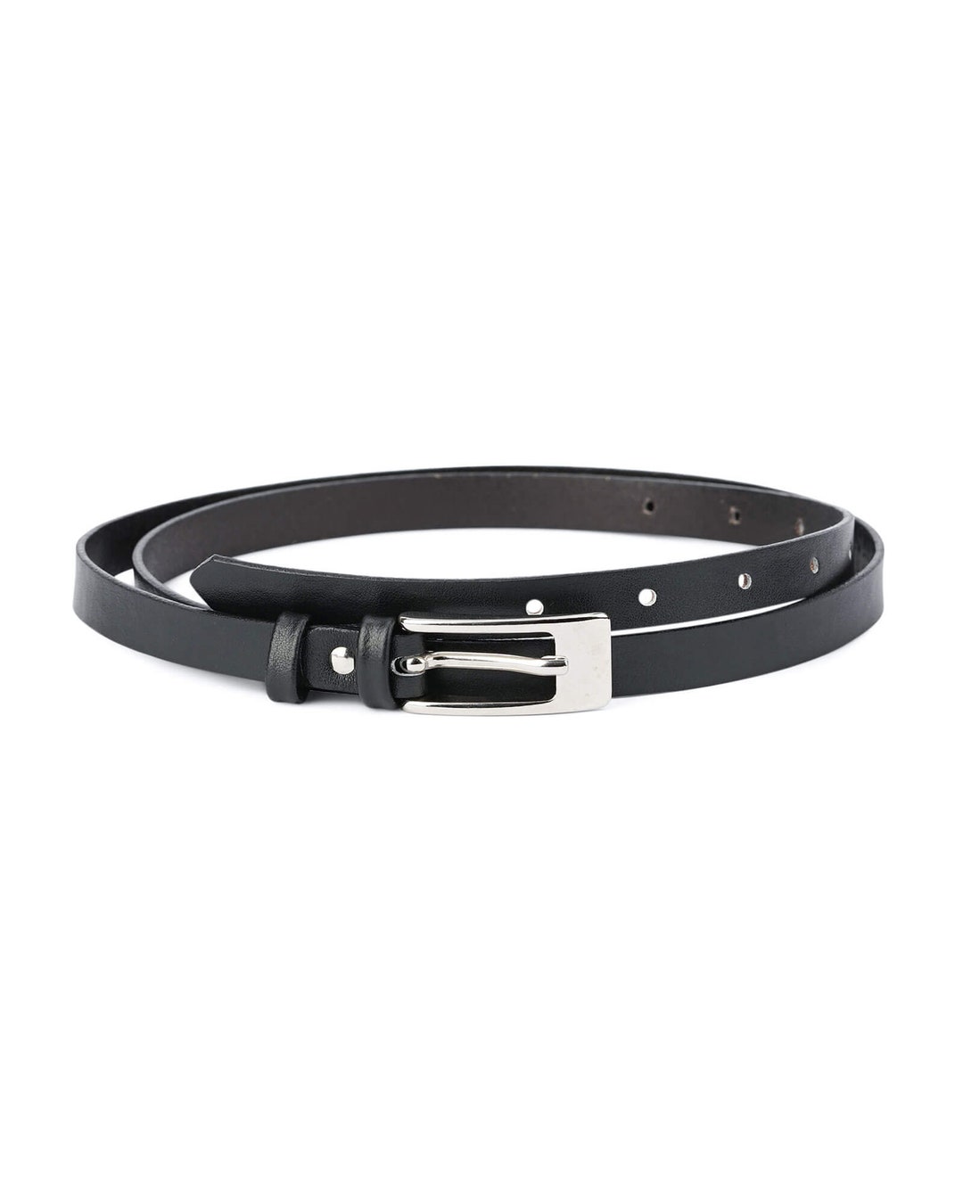 【ZOE】 Roller belt mini / silver × black ZOE】 Roller belt mini / silver × black Black Leather Belt