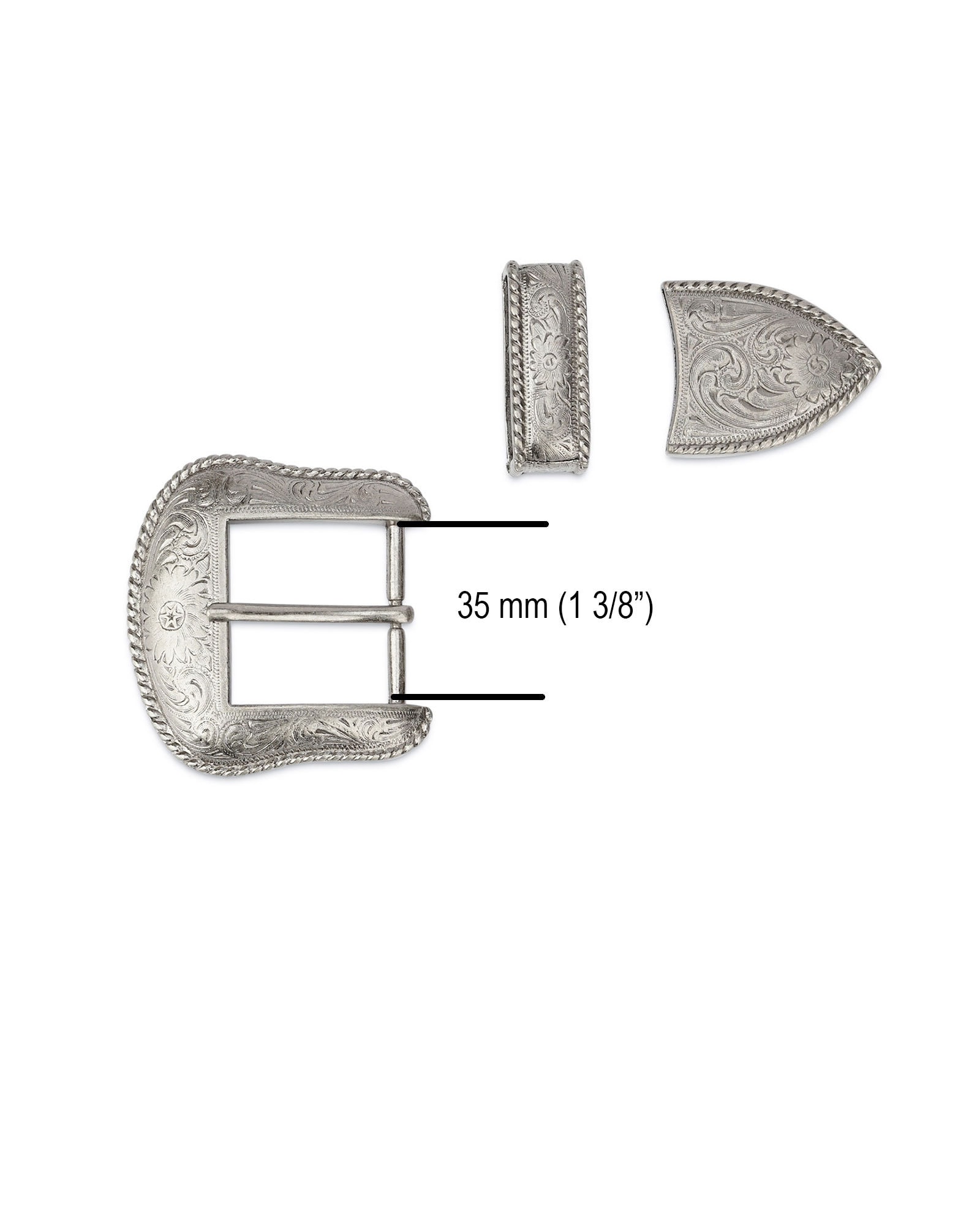 Mens Western Belt Buckle 3 Piece Buckle Set Cowboy Buckle Etsy