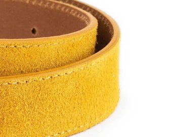 ●DOFFJASON● Suede Western Belt CAMEL DJ23FWCBT006CML Thin camel leather belt with Western buckle | The Kooples US