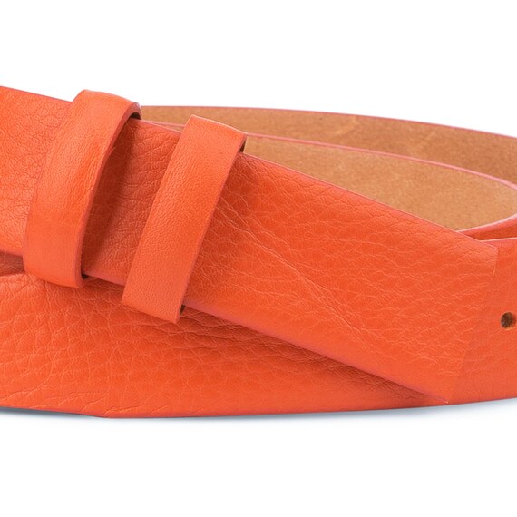 Cinturón De Cuero Para Hombres De Cuero Cinturón Naranja De Cinturón De Cuero Para Hombres De Cuero Cinturón Naranja De