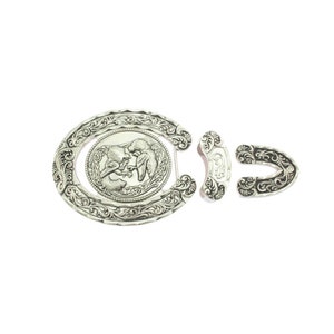 Crystal Belt Buckle With Stars 3 Piece Set Mens Western Belt Buckle Cowboy Buckle Replacement Metal Buckle