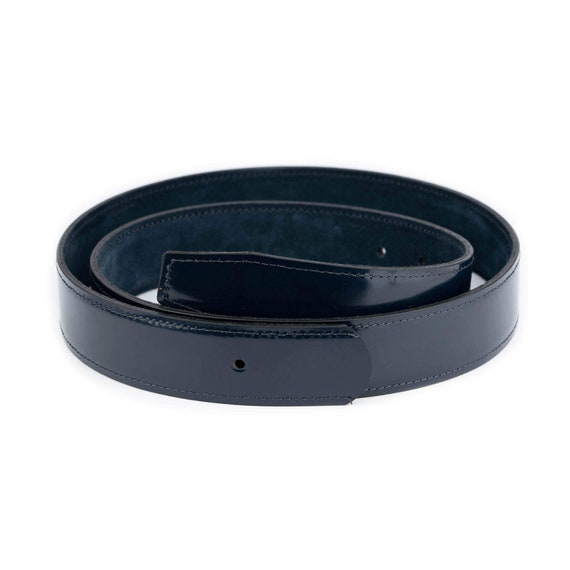 Mens Patent Leather Belt Strap With Hole for Buckle Designer Etsy