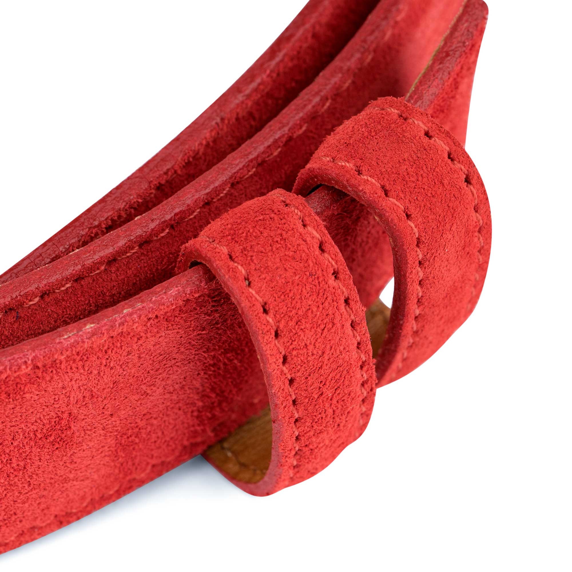 Red Suede Belt Strap Replacement Mens Belts Womens Belts 100 Etsy