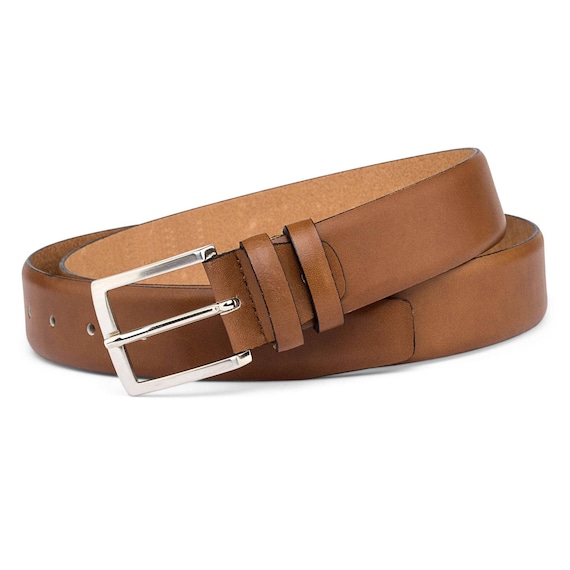 Brown Belt With Gold Buckle Mens Belts With Buckle Tan Cognac 