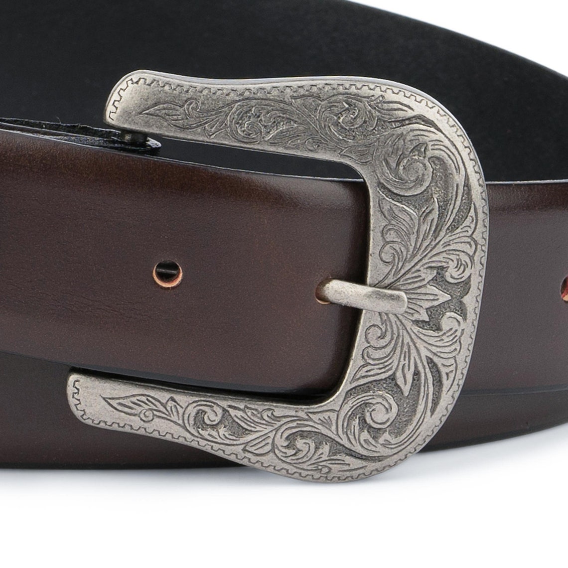 HOT Western Belt Buckle Silver Tip Belt Western Belt Men Silver