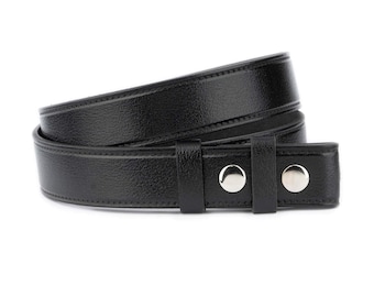 カスタムバッファローレザースナップベルト、交換可能なバックル、幅