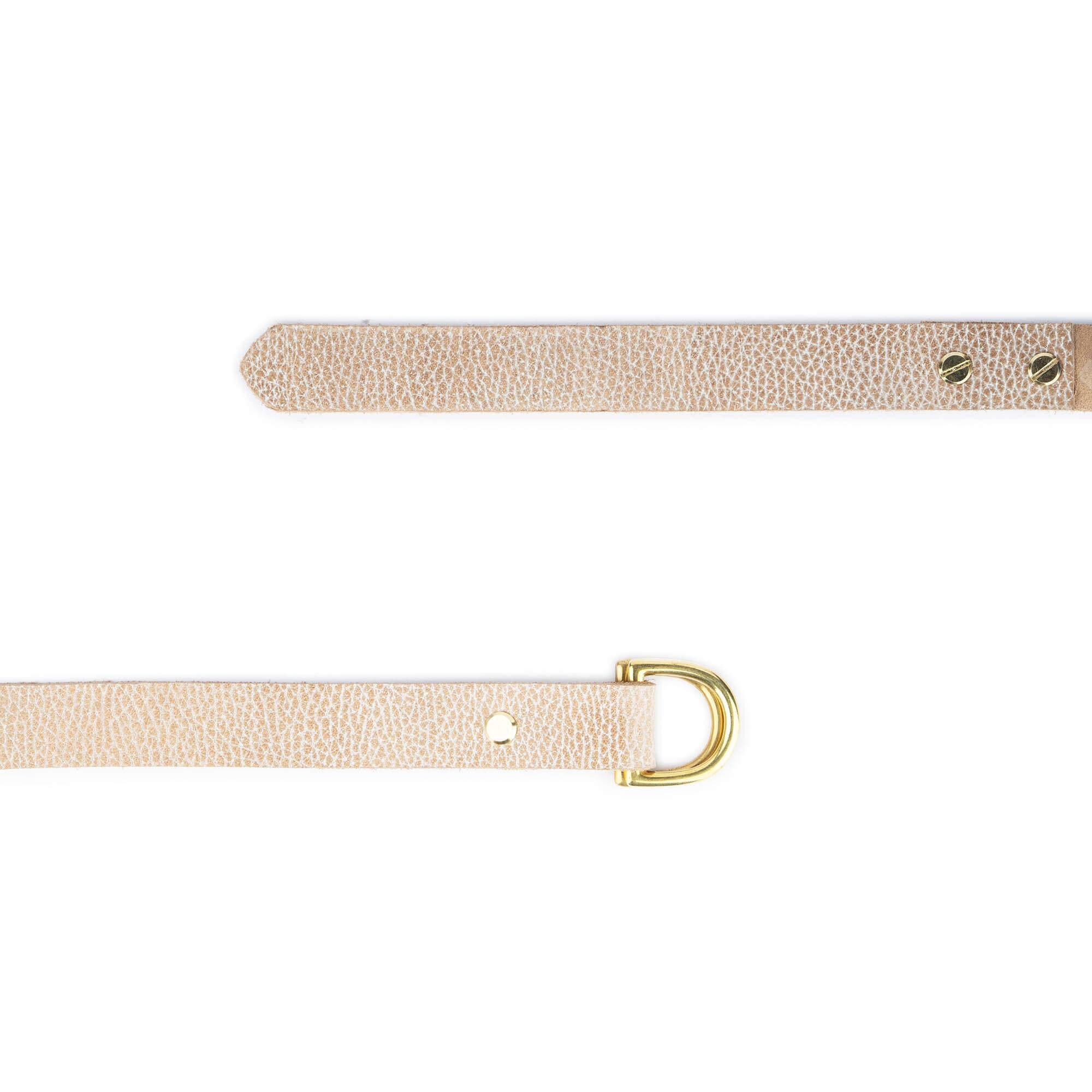 Genuine Leather Double D-Ring Belt Gold-Tone Hardware Women\'s Accessory Double D Ring Belt - Etsy main image 4