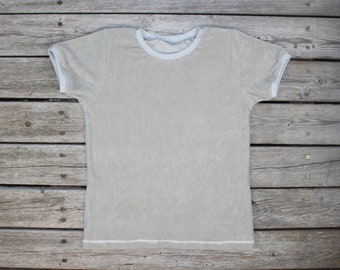 Organic Terry Cloth T-Shirt Women sand-colored