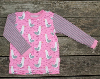 74/80 Long-sleeved shirt seagull pink