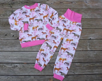 Pink horse pajamas