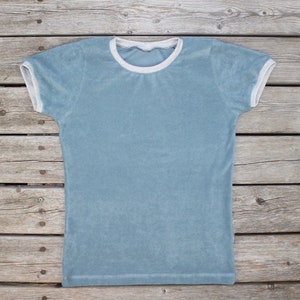 Bio-Frottee T-Shirt Damen hellblau Bild 1