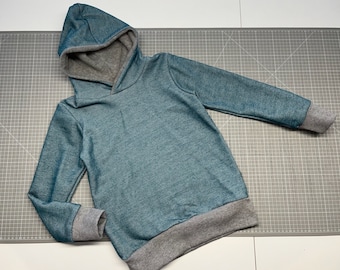 Hoodie cotton sweat petrol