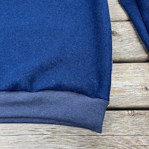 Hoodie women/men boiled wool dark blue image 3