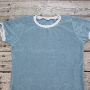 Bio-Frottee T-Shirt Damen hellblau Bild 2