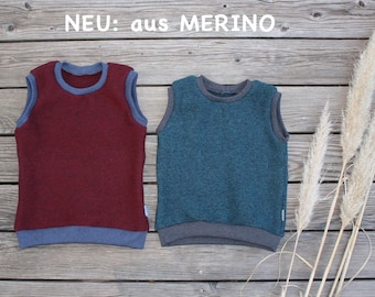 Pullunder aus Merino-Wollstrickstoff