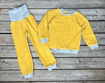 Yellow terry pajamas