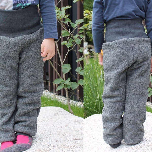 Wollwalkhose grau mit/ohne Futter