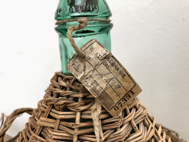 Old 10 Liter Demijohn With Wicker Basket Etsy