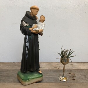 Saint Anthony of Padua in resin 27 cm Sacred statuary Religious items Hand painted Italian manufacture Handcrafted production