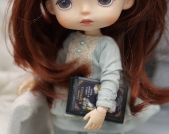 ブルー人形服セットブラウスパンツとストッキング人形高さ 20 センチメートルモンスト Xiaomi、ミディブライス、Mzzm、Holala 誕生日ハロウィンクリスマス