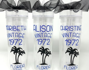 Vintage 1972 Birthday Tumbler, 50th Birthday Personalized Tumbler, Tumbler for 50th Birthday, Birthday Trip tumbler,