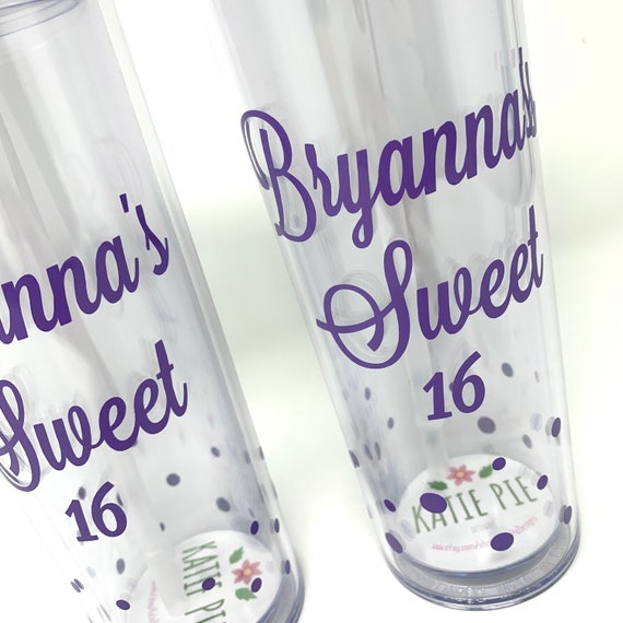 Sweet 16 Birthday Tumbler Favors Sweet 16 Party Ideas Etsy