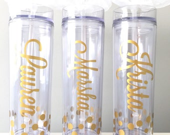Personalized Tumblers, Cups with Name, Gold Tumblers Personalized, Skinny Tumblers with Name, Custom Tumblers, Custom Cup