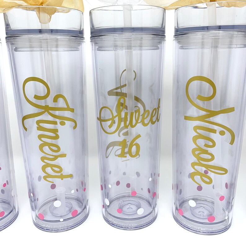 Sweet 16 Birthday Tumbler Favors Sweet 16 Party Ideas Etsy