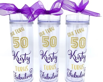 50 and Fabulous Birthday Tumbler,  Some Turn 50 Tumbler,  Birthday Trip, 50th Birthday for Woman, 40th Birthday, 30th Birthday