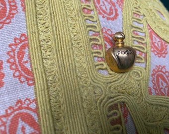 Broche de alfiler vintage con forma de botella de veneno de Christian Dior en tono dorado
