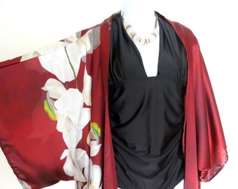 Valentine Silk Kimono - Lingerie Gift for Her - Plus Clothing - Made in USA