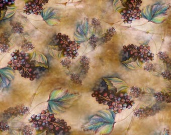 Winery themed fabrics Silk By Yard - Digital Print Silk Georgette 8mm - DIY Seamstress - Craft Material