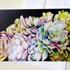 Succulent Greeting Card with Envelope, Blank Greeting Card, Nature Mother&#39;s Day Card