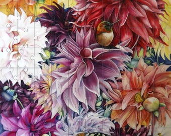 Adult Jigsaw Puzzle - Butterfly & Flowers Jigsaw Puzzle - Nature Lover Puzzle - Game -120 Pieces